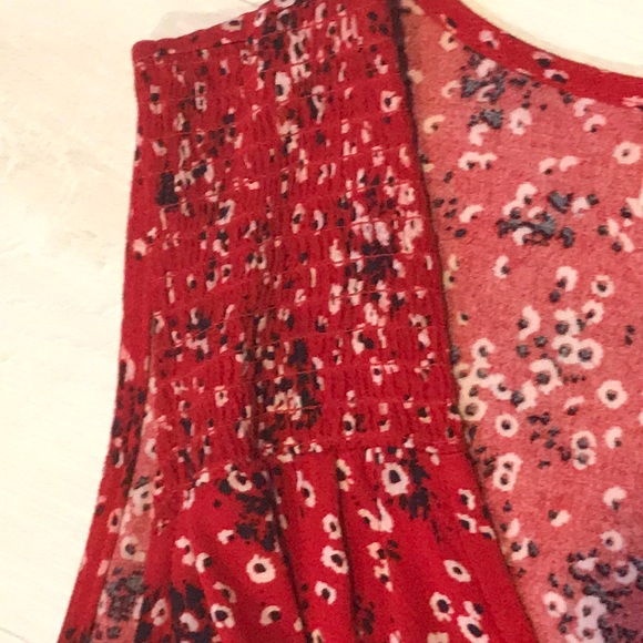 Universal Thread Red Floral Wrap Dress - Picture 2 of 8